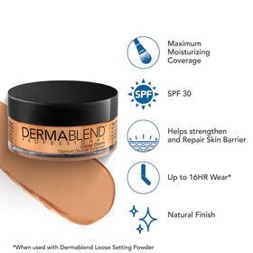 Dermablend Cover Creme Foundation SPF 30 application on skin