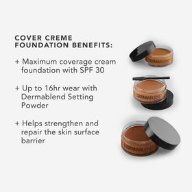 Dermablend Cover Crème Foundation SPF 30 swatch on skin