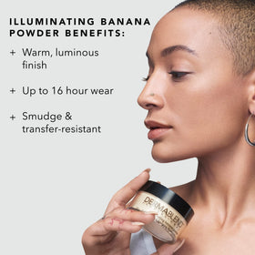 Dermablend Illuminating Banana Loose Setting Powder in use