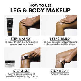 Dermablend Leg & Body Makeup Foundation SPF 25, 45W application on skin