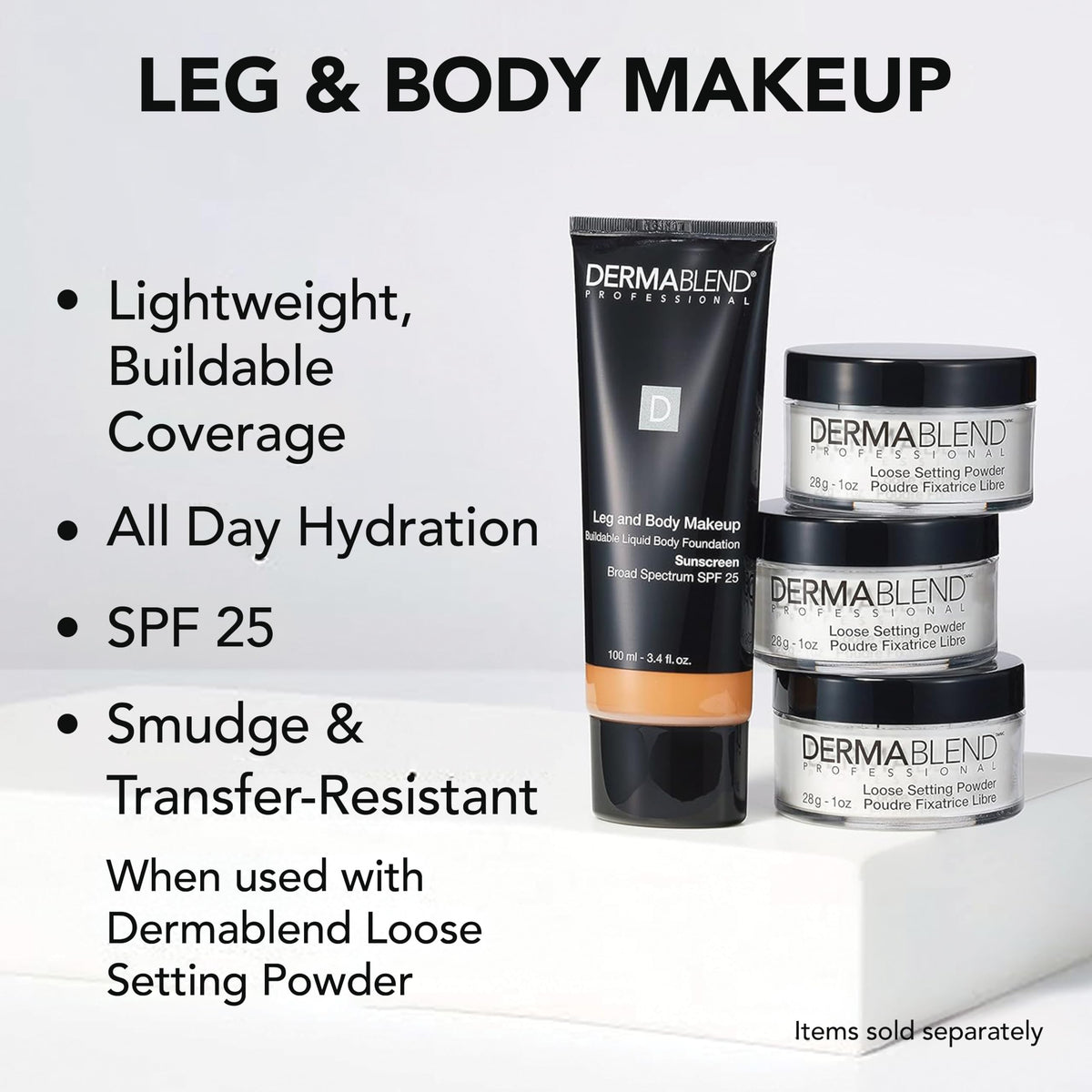 Dermablend Leg & Body Makeup Foundation SPF 25, 45W packaging