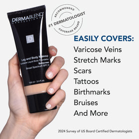 Dermablend Leg & Body Makeup Foundation SPF 25, 45W texture close-up