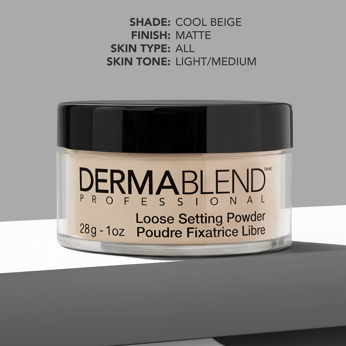 Dermablend Loose Setting Powder application on skin