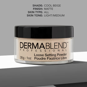 Dermablend Loose Setting Powder application on skin