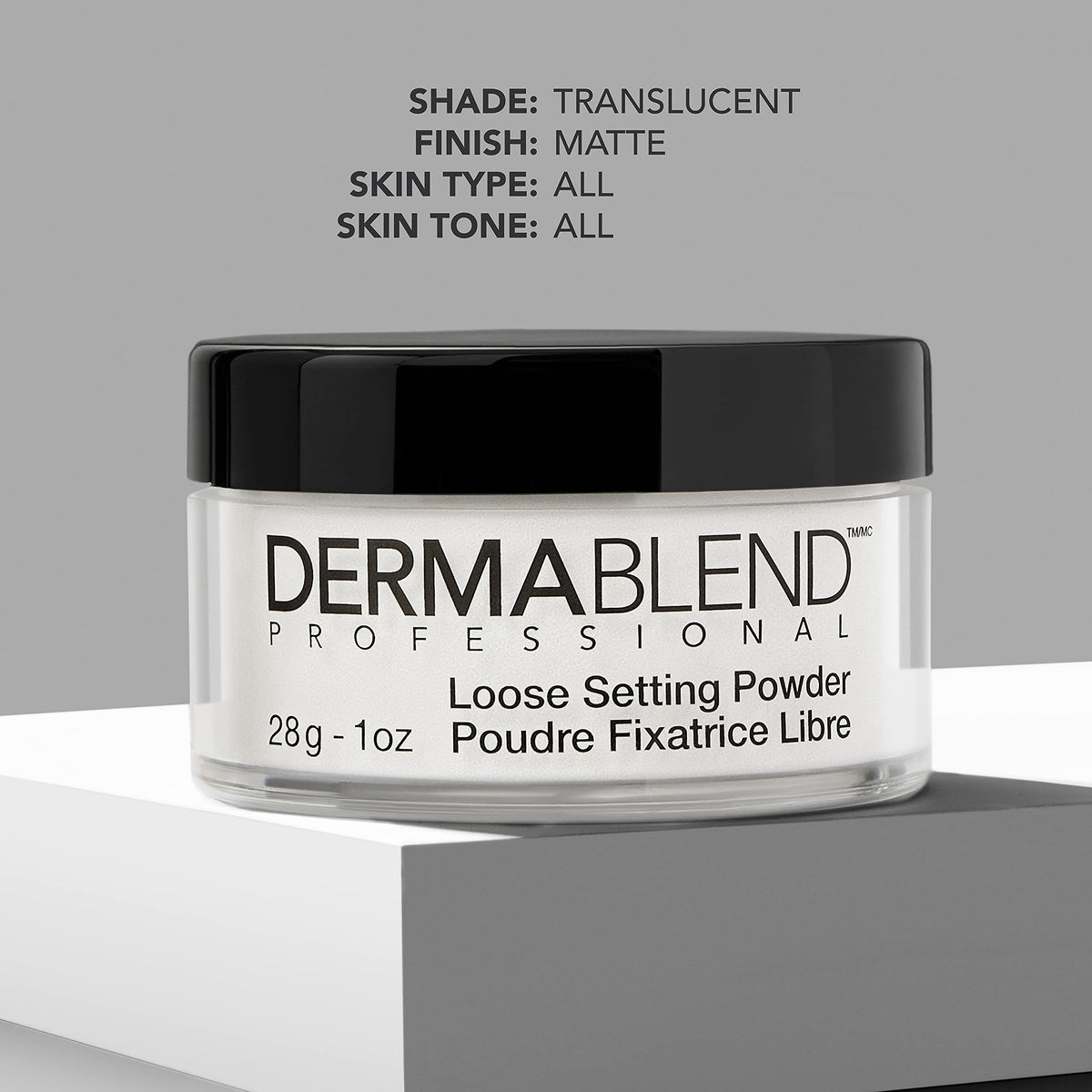 Dermablend Loose Setting Powder Translucent 100g close-up of powder