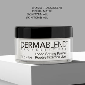 Dermablend Loose Setting Powder Translucent 100g close-up of powder