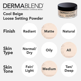 Dermablend Loose Setting Powder with makeup brush