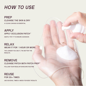 Dermaclara Silicone Patch alongside Patch Prep cleanser