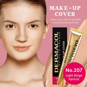 Dermacol Full Coverage Foundation No.207 swatch on skin