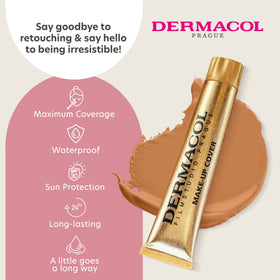Dermacol Full Coverage Foundation No.224 with brush application