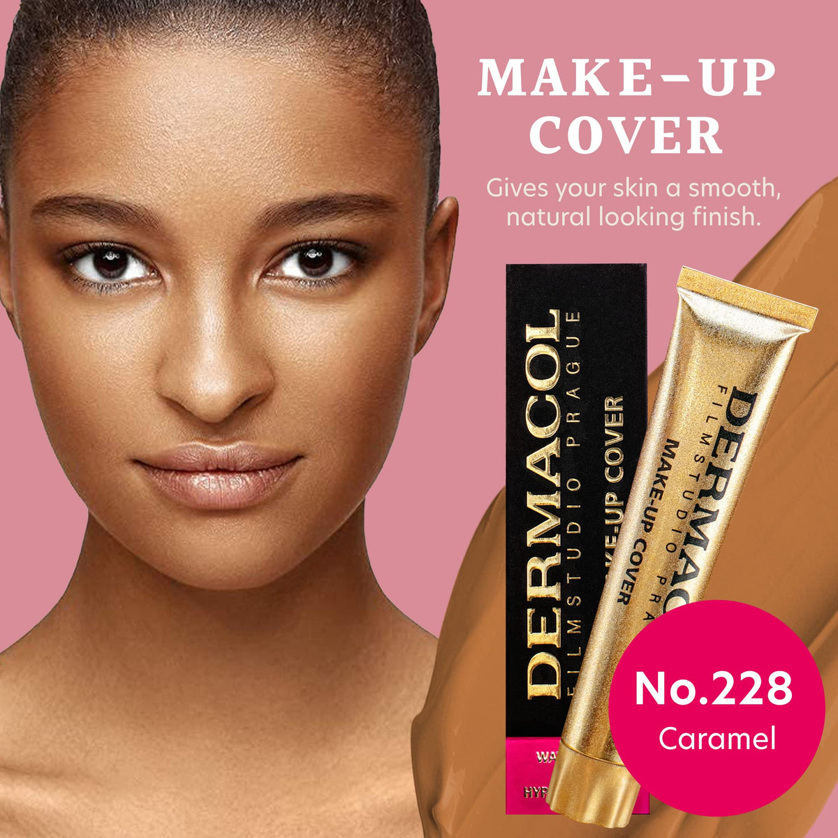 Dermacol Full Coverage Foundation swatch on skin