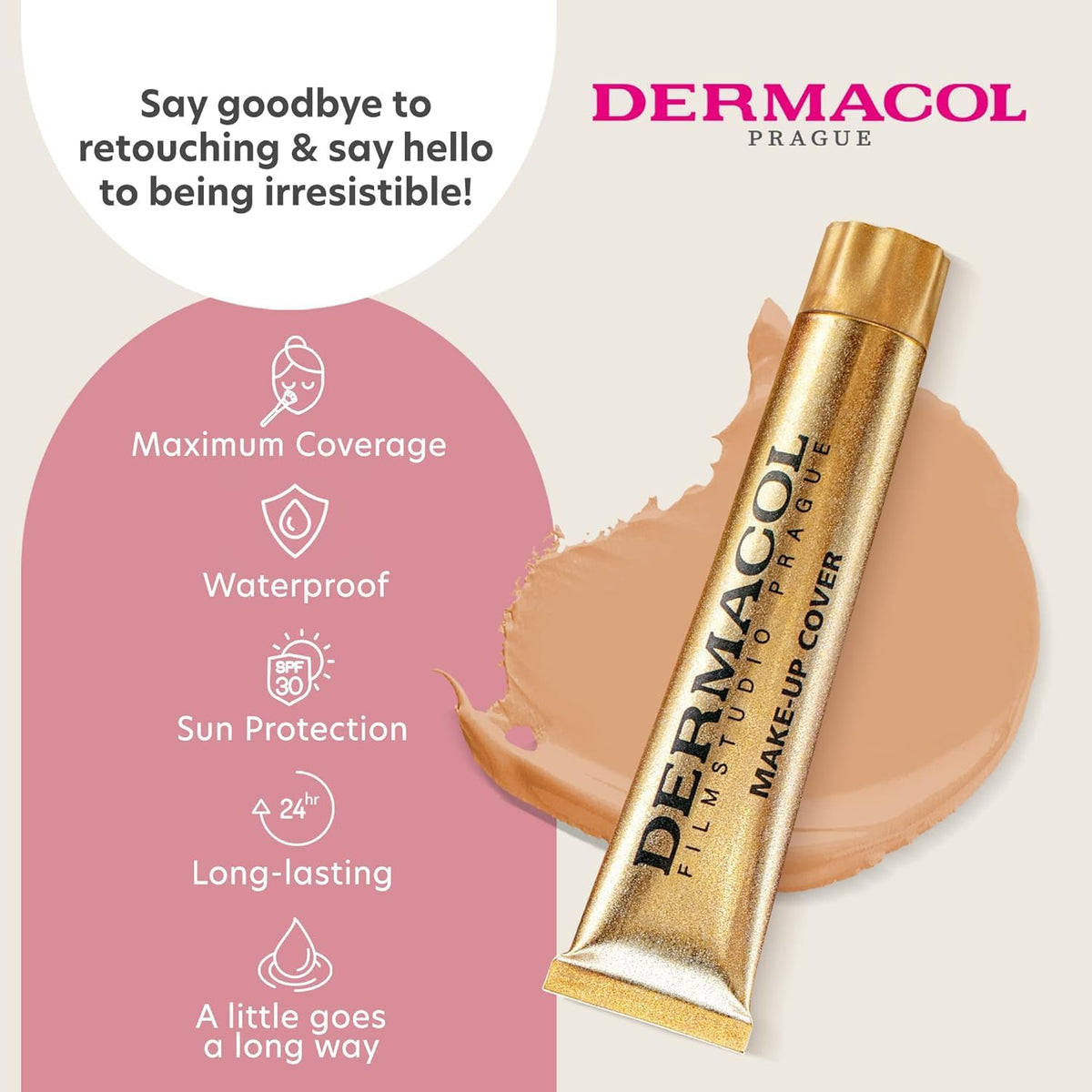 Dermacol Full Coverage Matte Foundation No.218 applicator close-up
