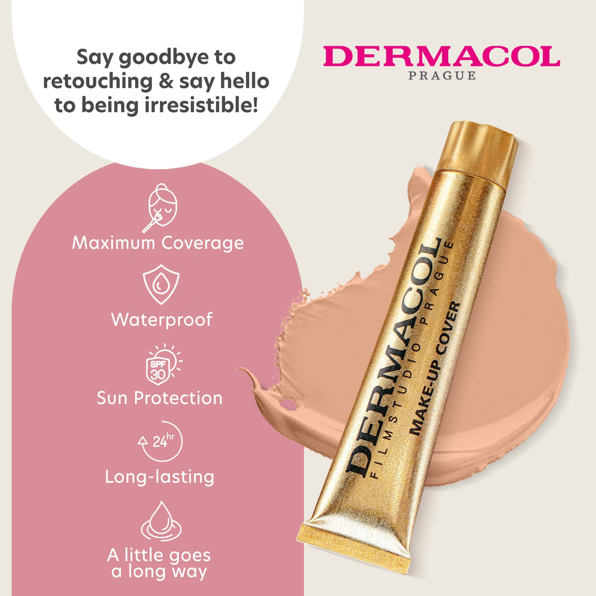 Dermacol Full Coverage Tattoo Cover Foundation No.209 applicator close-up
