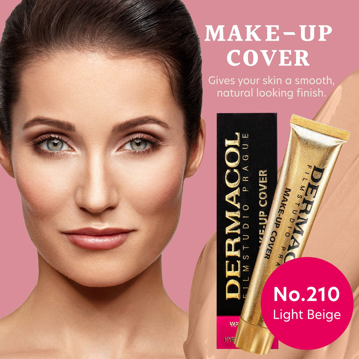 Dermacol Full Coverage Tattoo Cover Foundation No.210 swatch on skin