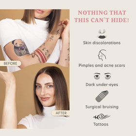 Dermacol Full Coverage Tattoo Cover Foundation No.222 shade range display