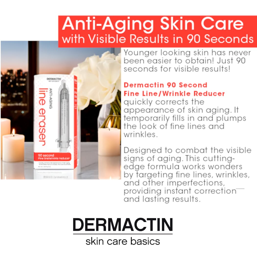 Dermactin 90 Second Fine Line/Wrinkle Reducer 34g application on skin