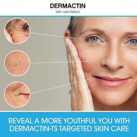 Dermactin Anti-Aging Fine Lines Wrinkle Cream 50g with makeup tools
