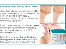 Dermactin Crepe Be Gone Firming Neck Cream application on skin