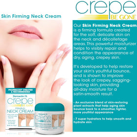 Dermactin Crepe Be Gone Firming Neck Cream jar with lid off