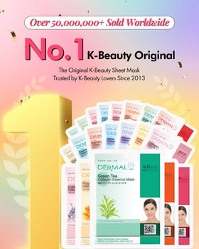 DERMAL facial masks variety pack showing different mask types