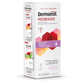 Dermarest Medicated Shampoo Plus Conditioner in shower setting