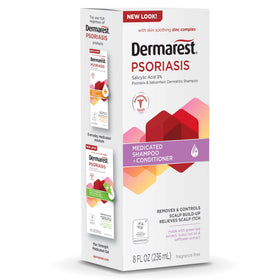 Dermarest Psoriasis Shampoo being applied to scalp
