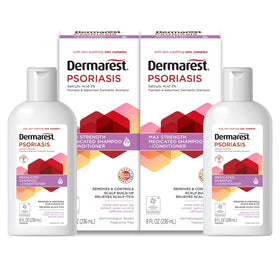 Dermarest Psoriasis Shampoo front view, 8 fl oz bottle