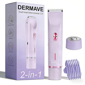 Dermave Bikini Shaver cordless electric design in purple