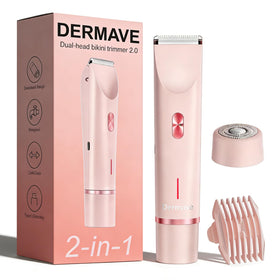 Dermave Bikini Shaver pink model front view