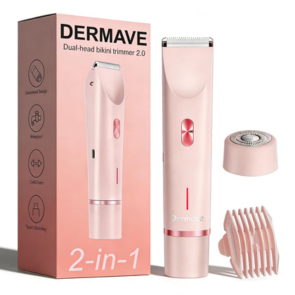 Dermave Bikini Shaver pink model front view