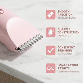 Dermave Bikini Shaver showing ceramic blade head