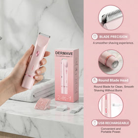 Dermave Bikini Shaver with comb attachment for precise trimming