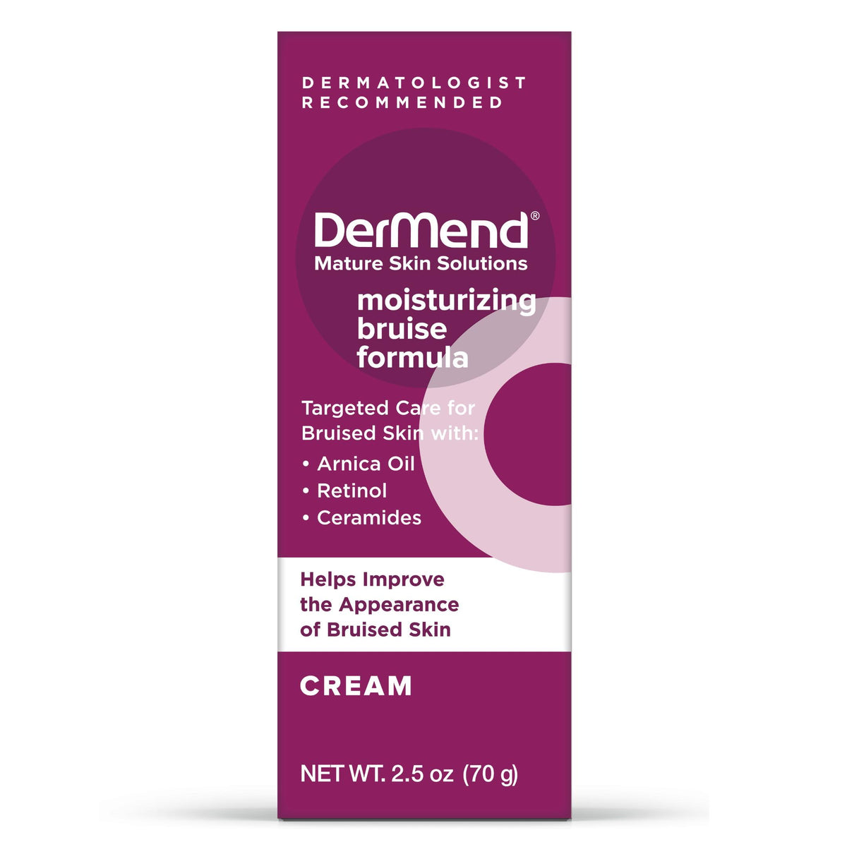 Dermend Arnica Bruise Cream 2.5 oz front view