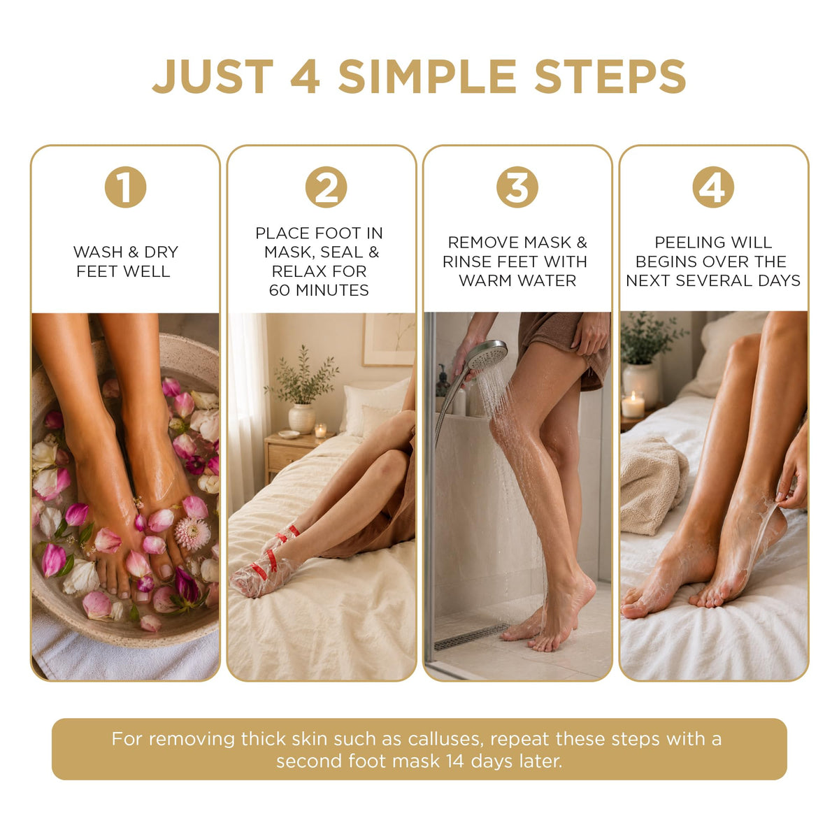 DERMORA Foot Peel Mask Coconut booties inside packaging