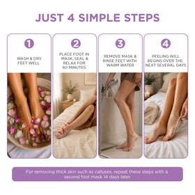 DERMORA Foot Peel Mask Lavender sock-style booties
