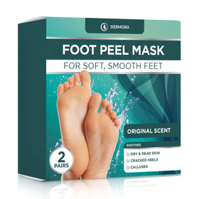DERMORA Foot Peel Mask packaging front view