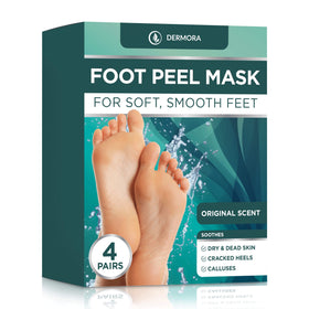 DERMORA Foot Peel Mask packaging front view