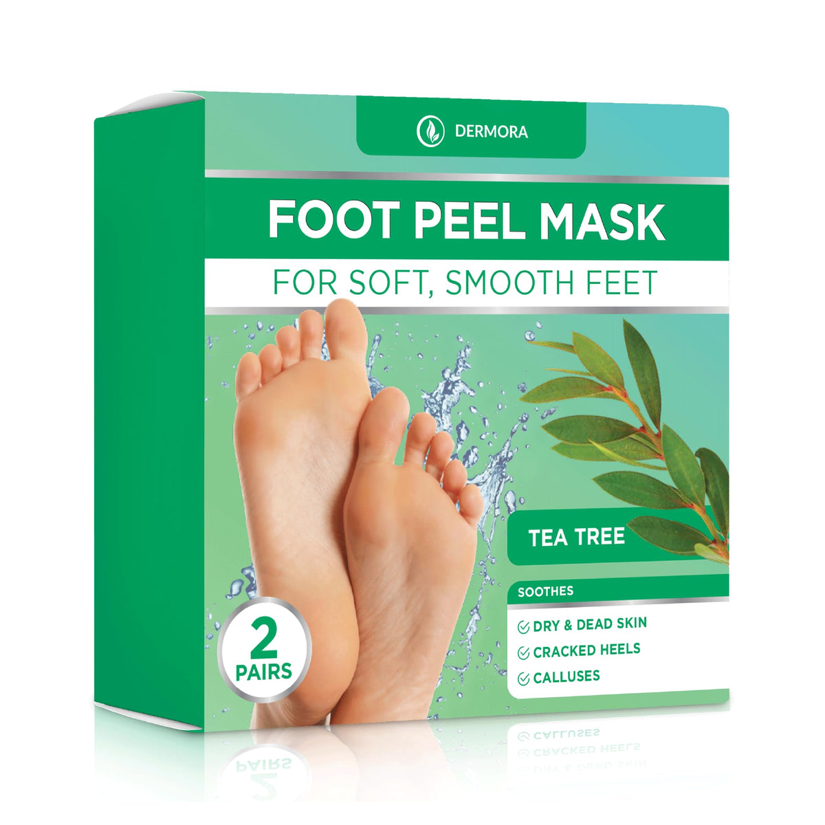 DERMORA Foot Peel Mask packaging front view