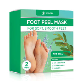 DERMORA Foot Peel Mask packaging front view