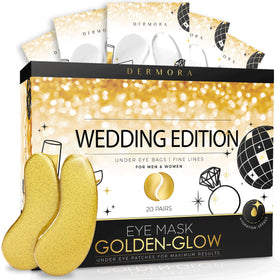 DERMORA Golden Glow Under Eye Patches front view packaging
