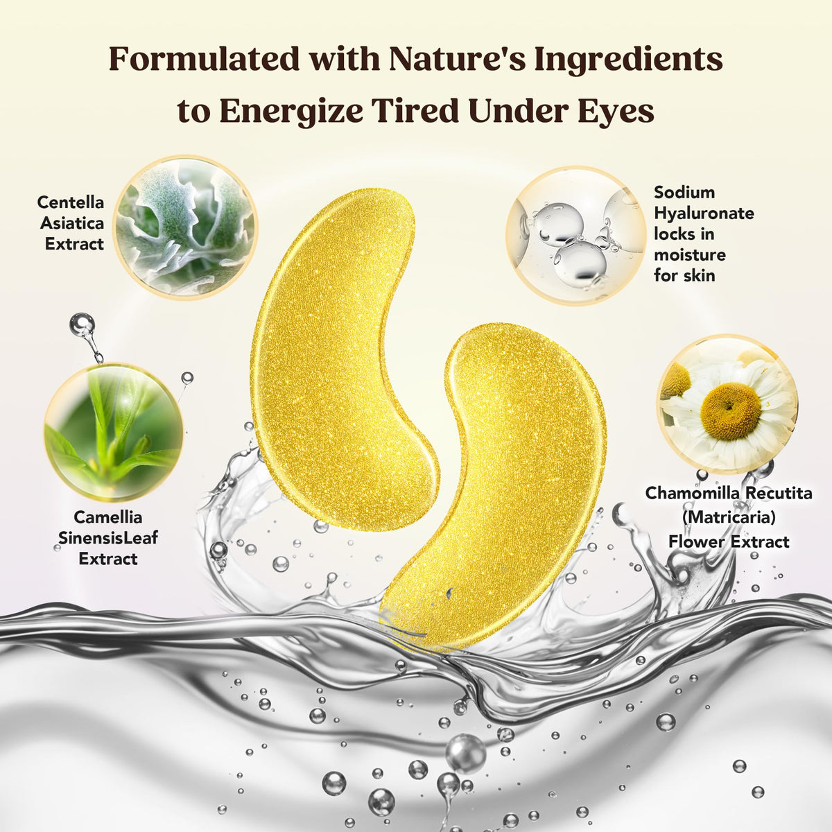 DERMORA Golden Glow Under Eye Patches with a fresh look