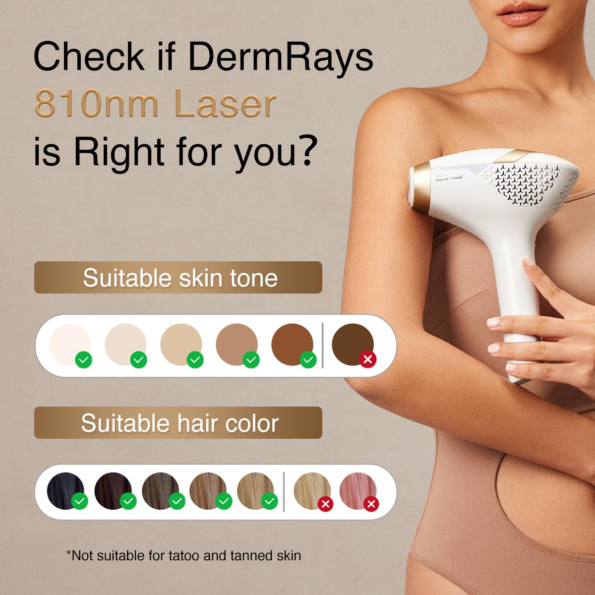 DermRays Laser Hair Removal Device packaging