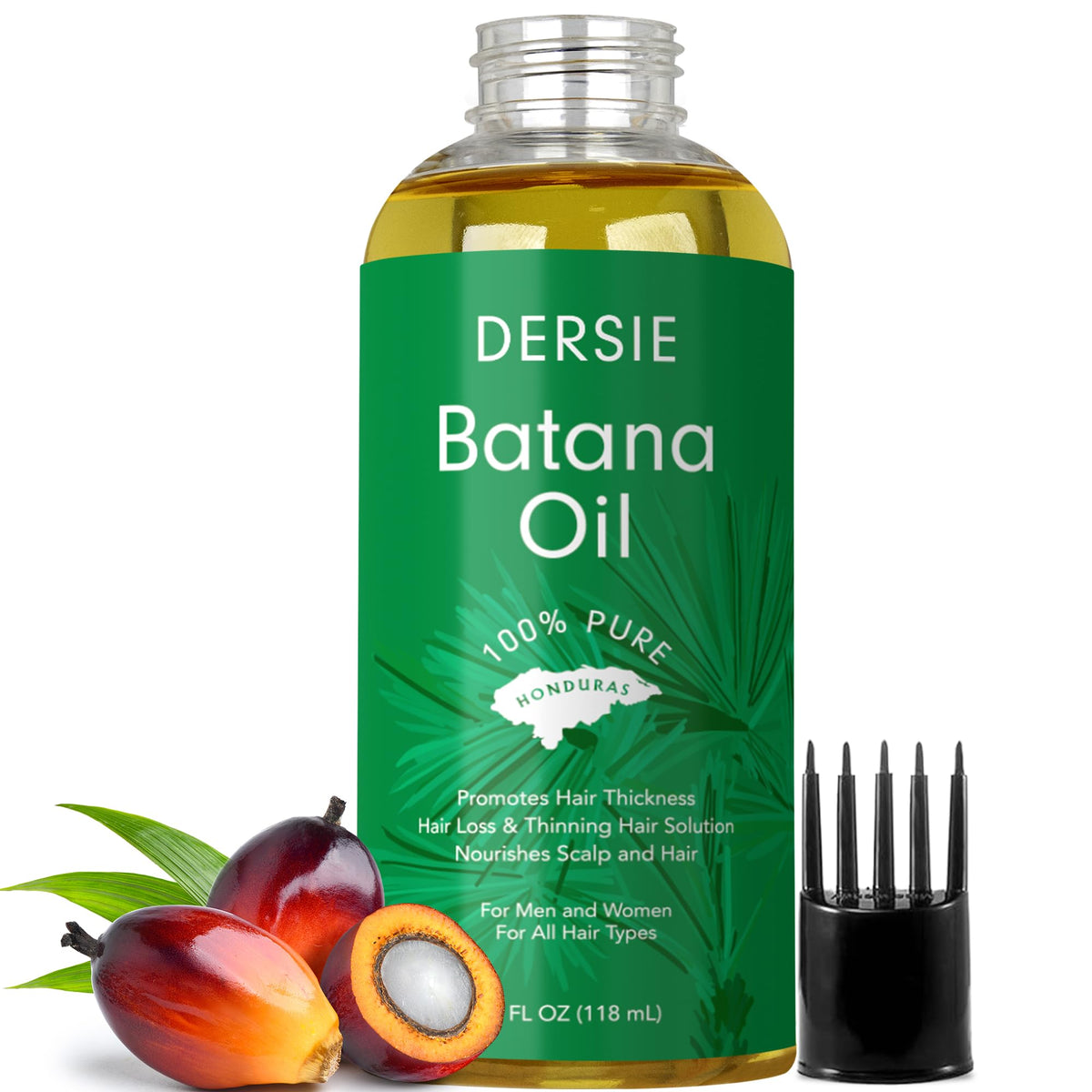 Dersie Batana Oil 4 fl oz bottle with massager applicator
