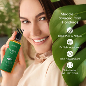 Dersie Batana Oil applied to hair showing shine
