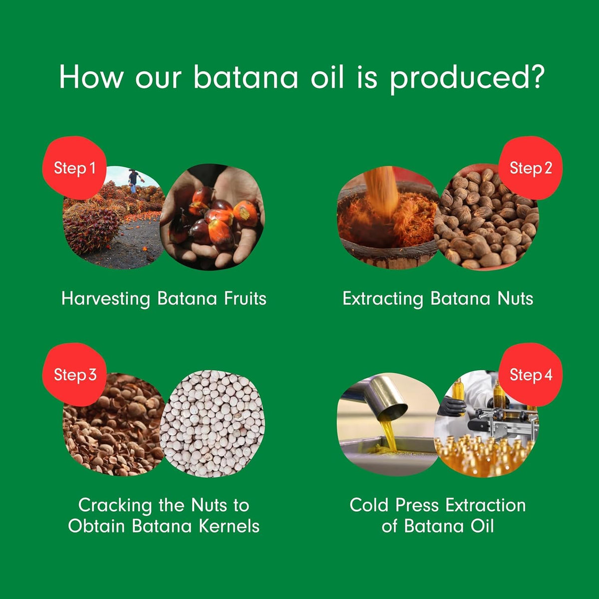 Dersie Batana Oil being poured into hand