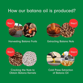 Dersie Batana Oil being poured into hand