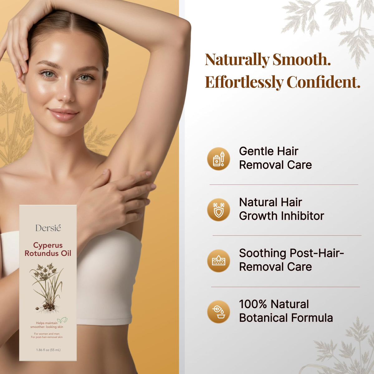 Dersie Cyperus Rotundus Oil texture on skin