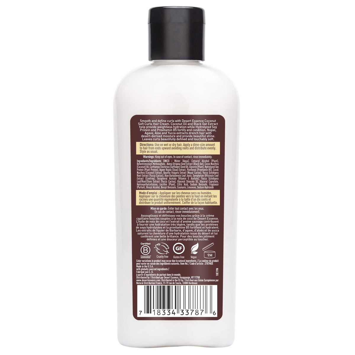 Desert Essence Coconut Soft Curls Hair Cream texture close-up