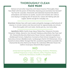 Desert Essence face wash with botanical ingredients
