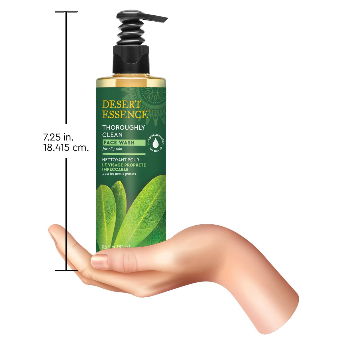 Desert Essence Tea Tree Oil Face Wash pump dispenser